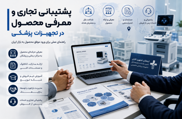 پشتیبانی تجاری و معرفی محصول تجهیزات پزشکی در بازار ایران